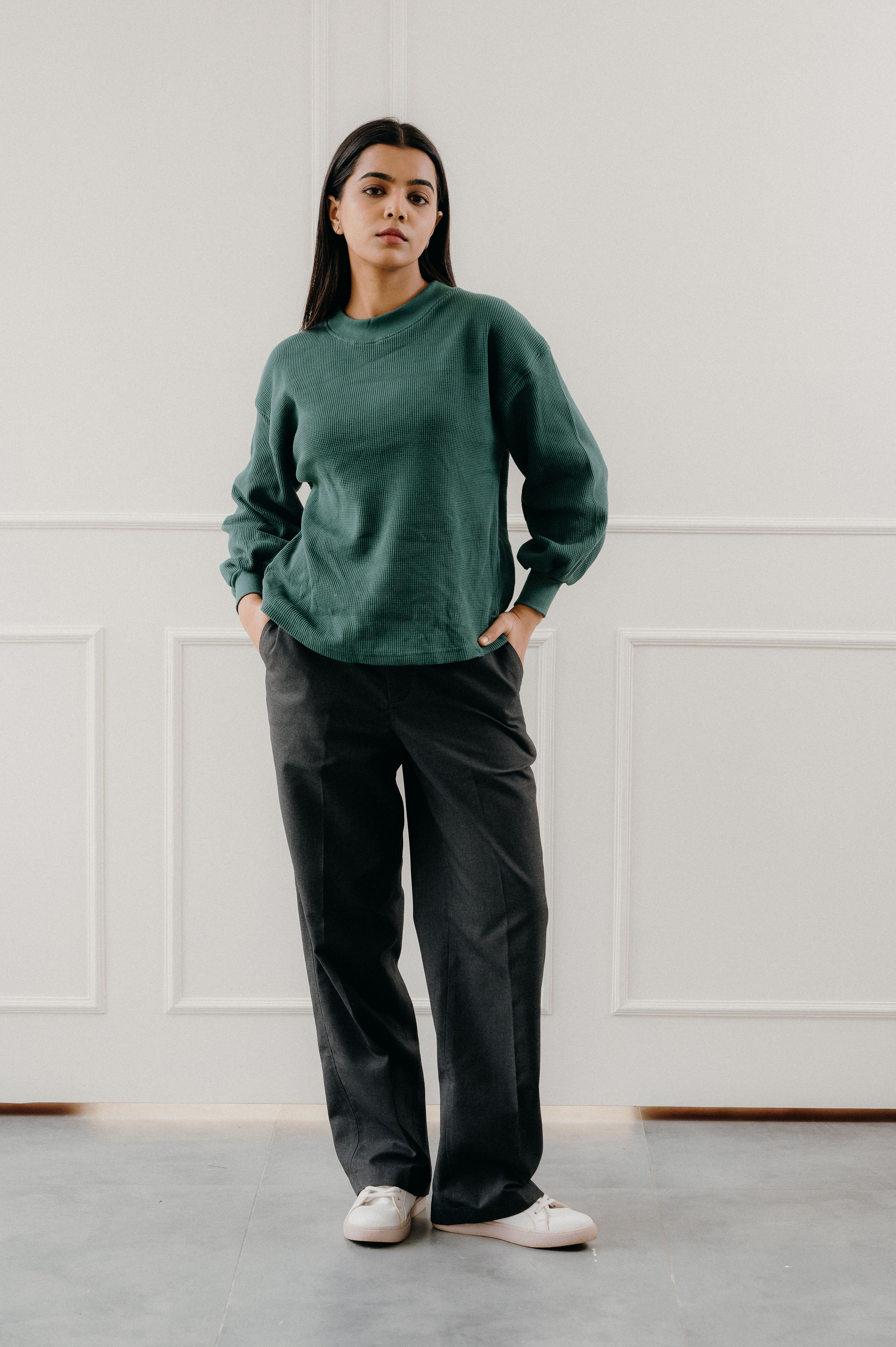 Being Winged - Waffle Knit Sweatshirt
